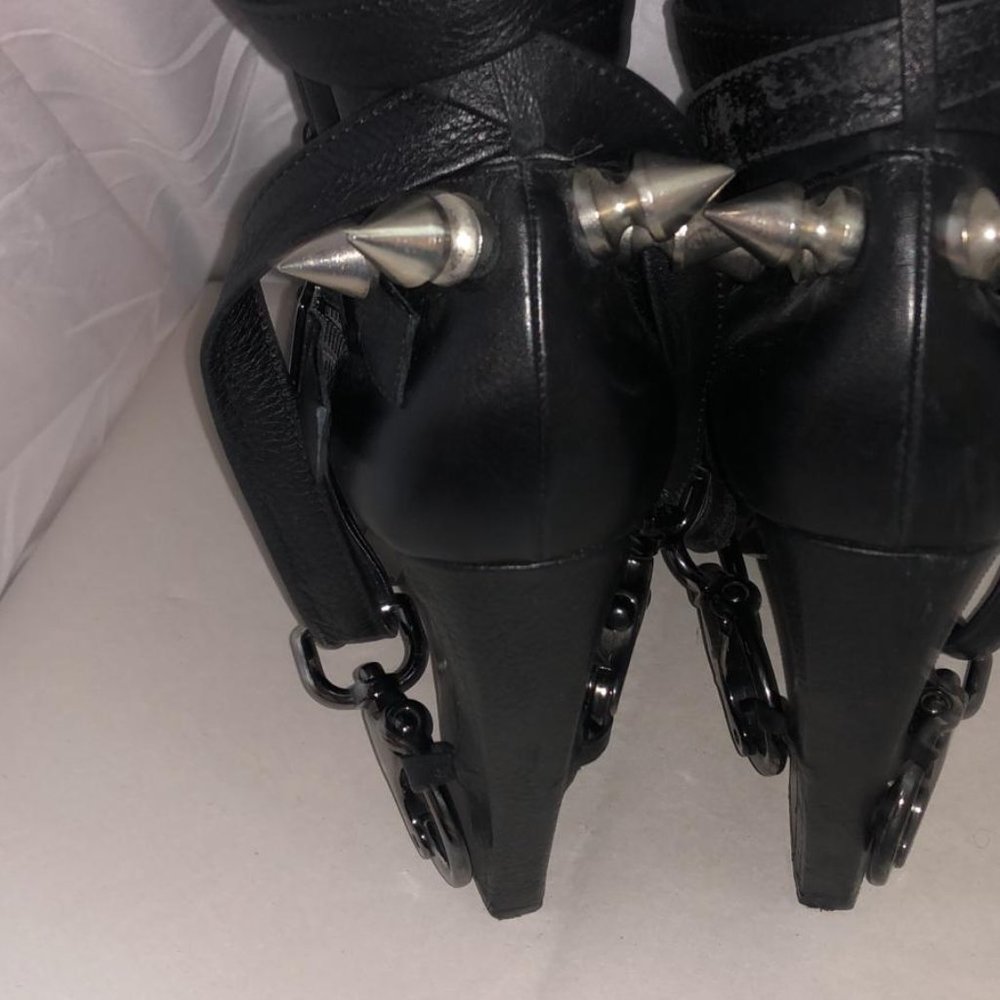 Actual RUNWAY Rare ❤️Nicholas Kirkwood X Rodarte Over Knee Thigh High Heel Boots - Picture 11 of 17